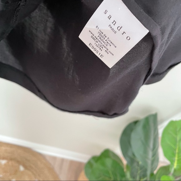 Sandro Paris Multi-Colour Abstract Print Layered Sleeveless Blouse - Picture 4 of 12